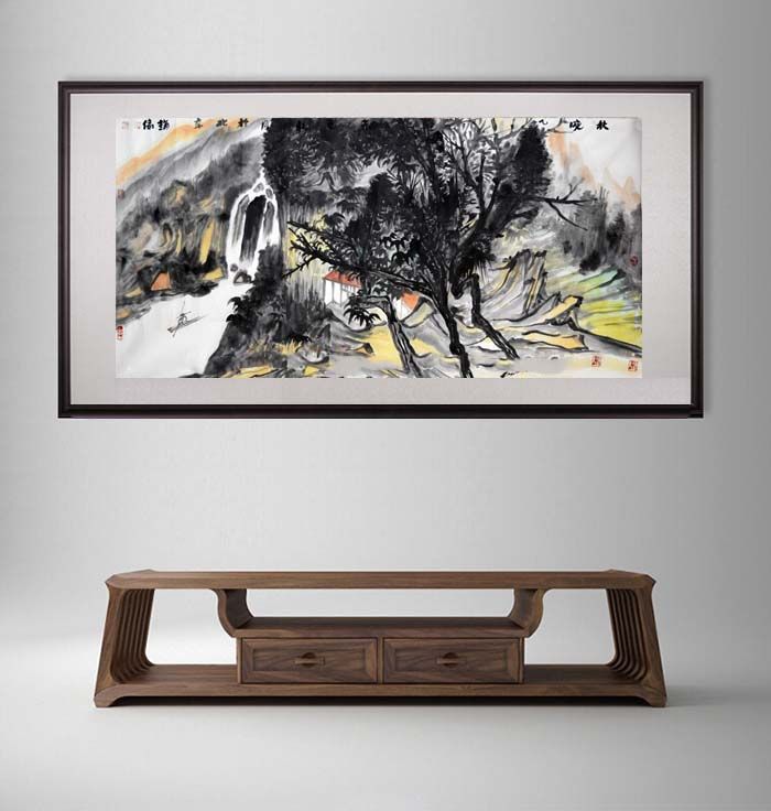 赵倩《晚秋》136×68cm