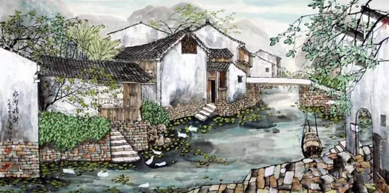 吴泉棠山水画水乡情韵