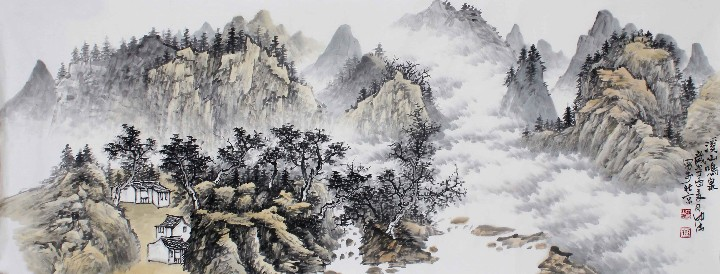 孙中伟 溪山鸣泉