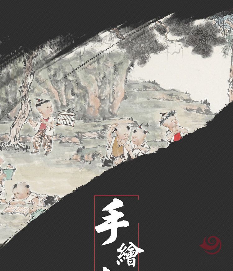 胡生旺 孩童挂画手绘国画人物画名家字画真?？吞榉克?title=