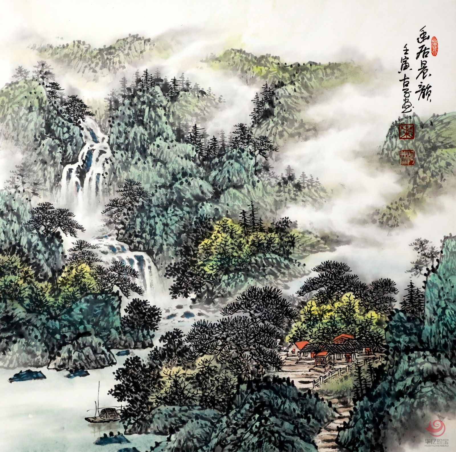 叶阿林4平尺国画作品《幽居晨韵》