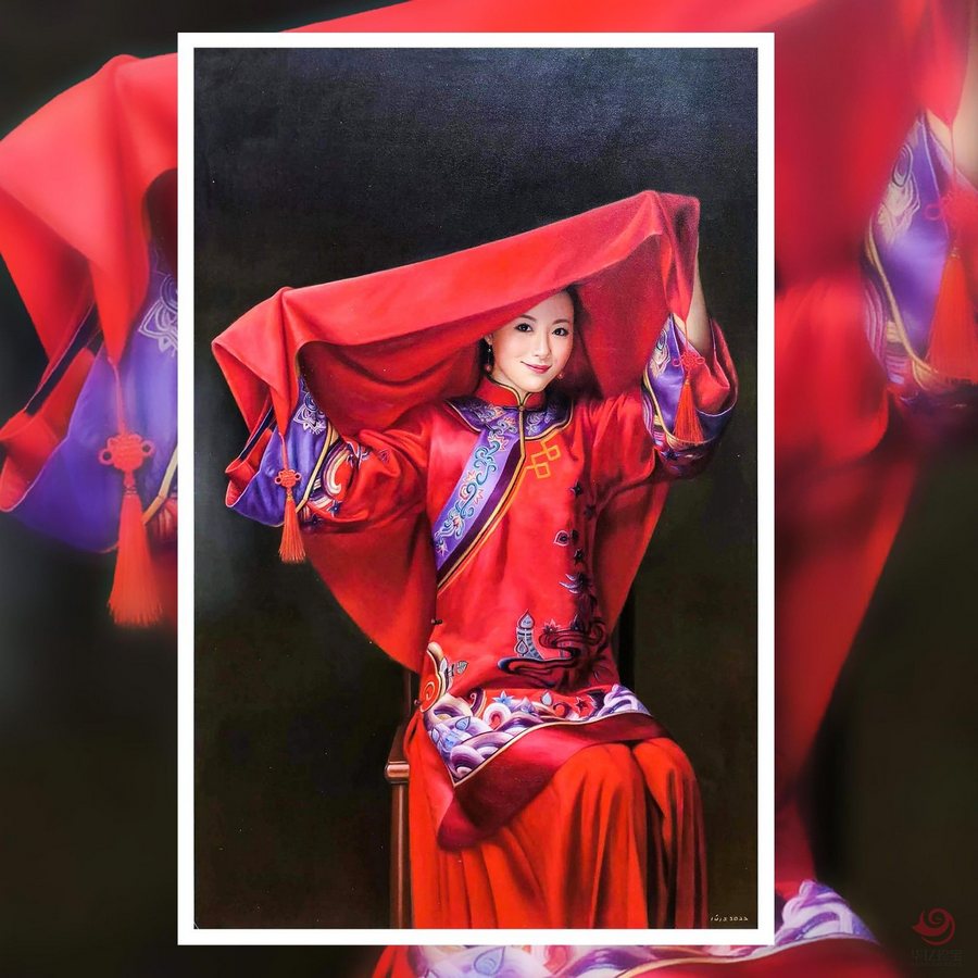 张向工人物油画作品  120*90cm  9.72平尺