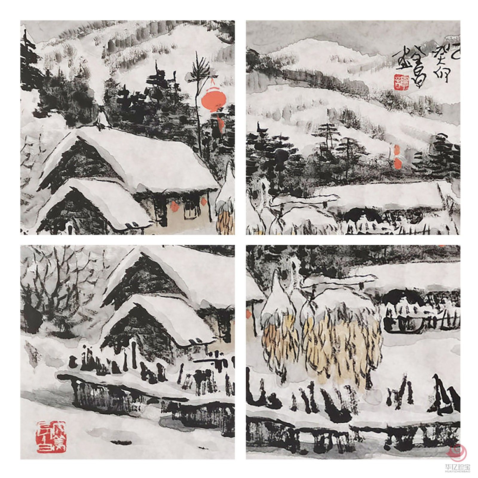 谭全昌3平尺作品《雪村》