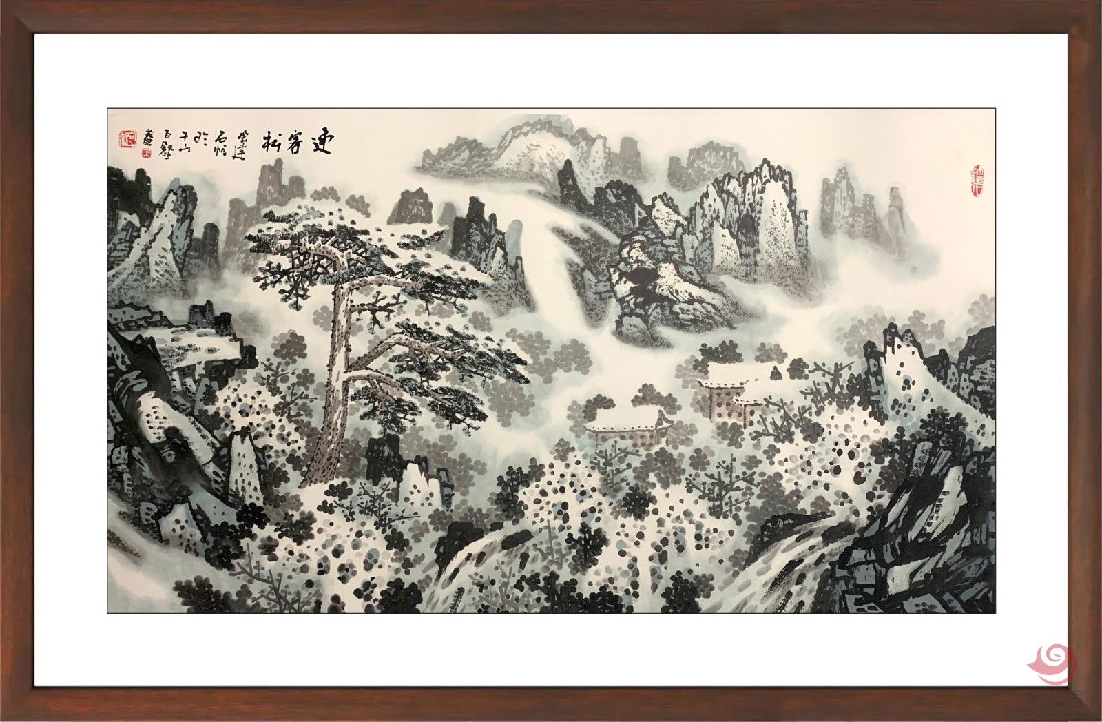 江南雪流派创始人  王石帆4平尺作品《迎客松》