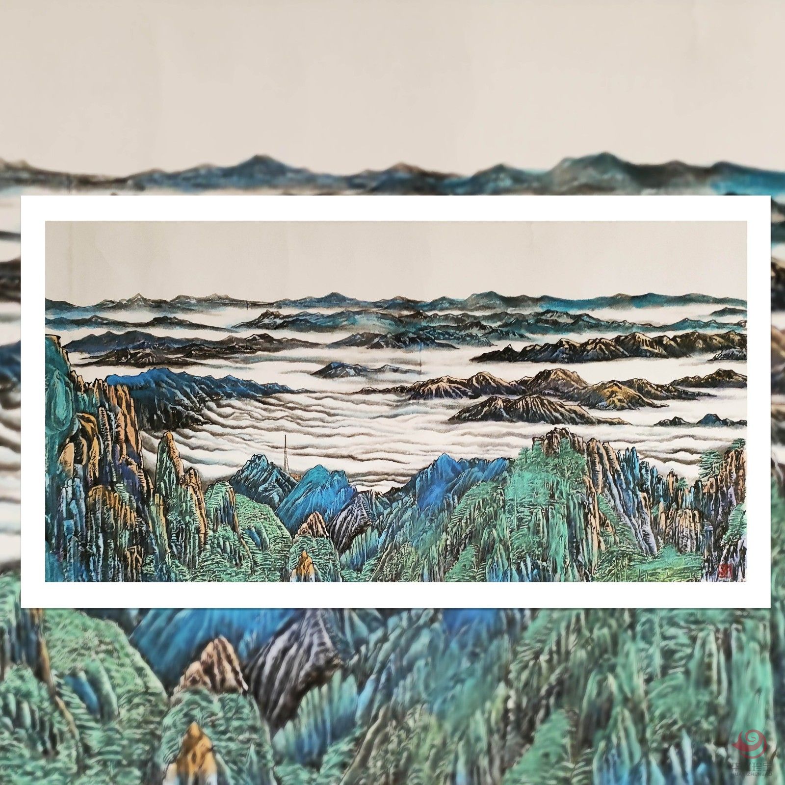 家传工笔重彩传承人祝重华8平尺山水作品