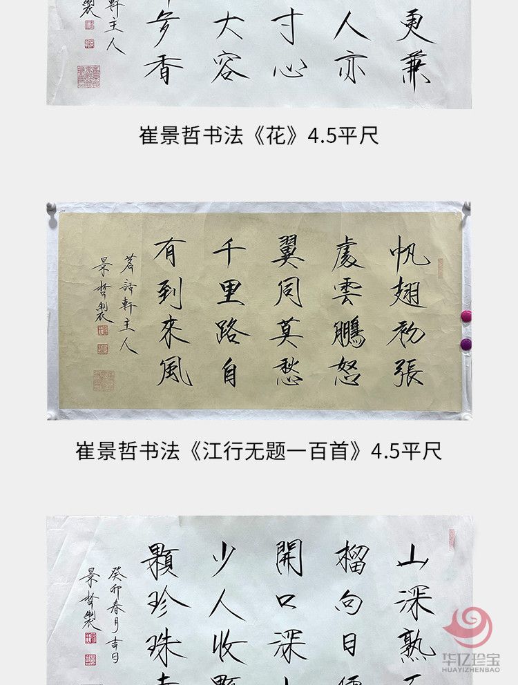 中国美术家协会理事 崔景哲书法《舟中骤雨》4.5平尺